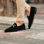 Men's Black Loafers with Arch Support – Elegant Slip-On Shoes 3
