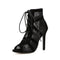 Women's Lace-Up Mesh Heeled Sandals – Elegant Summer Sandals – Nicka 0