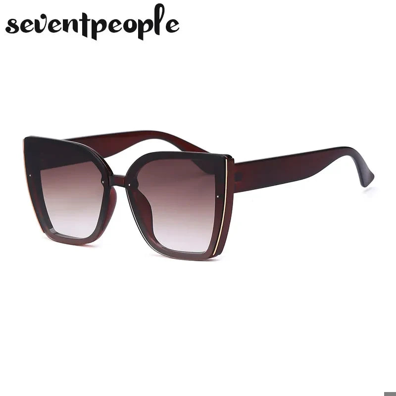 Oversized Cat-Eye Sunglasses for Women – Mirrored UV400 Sunglasses 11