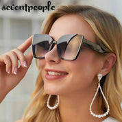 Oversized Cat-Eye Sunglasses for Women – Mirrored UV400 Sunglasses 2