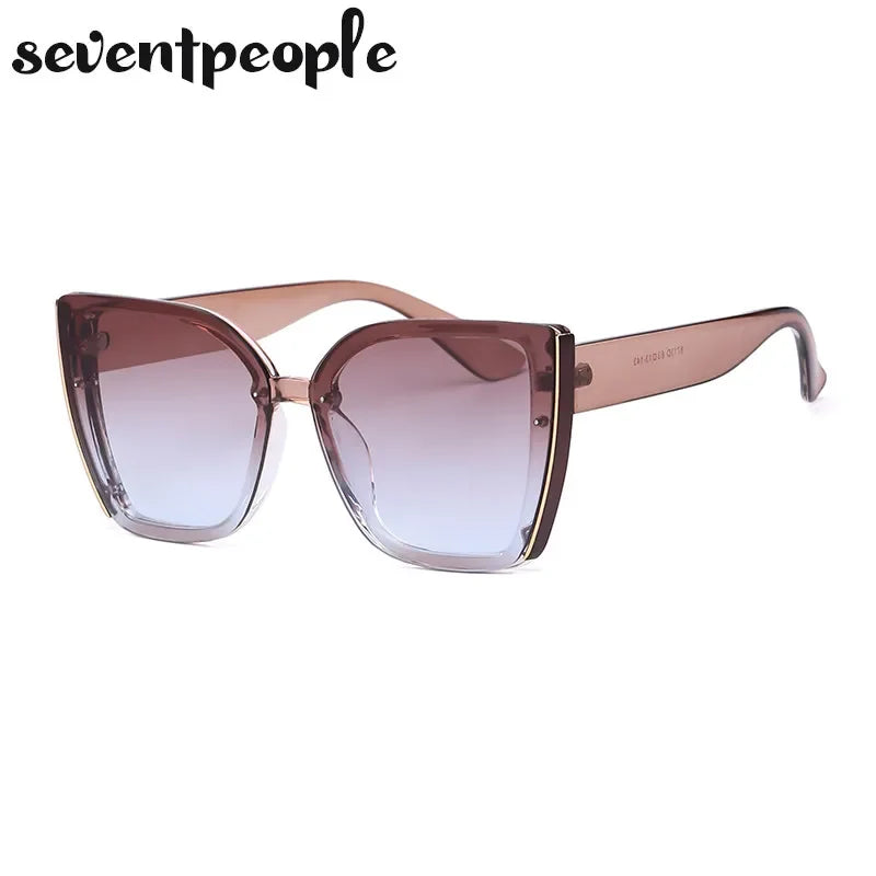 Oversized Cat-Eye Sunglasses for Women – Mirrored UV400 Sunglasses 6