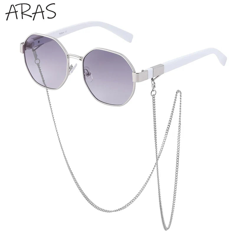 Octagonal Sunglasses for Women with Chain – UV400 Unique Fashion Sunglasses 8