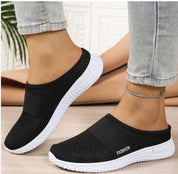 Women's Slip-On Trainers with Hook-and-Loop Strap – Comfortable Everyday Trainers – Rina 0