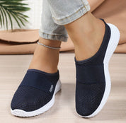 Women's Slip-On Trainers with Hook-and-Loop Strap – Comfortable Everyday Trainers – Rina 1