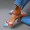 Women's Heeled Sandals – Elegant Summer Sandals with Decorative Bow 1
