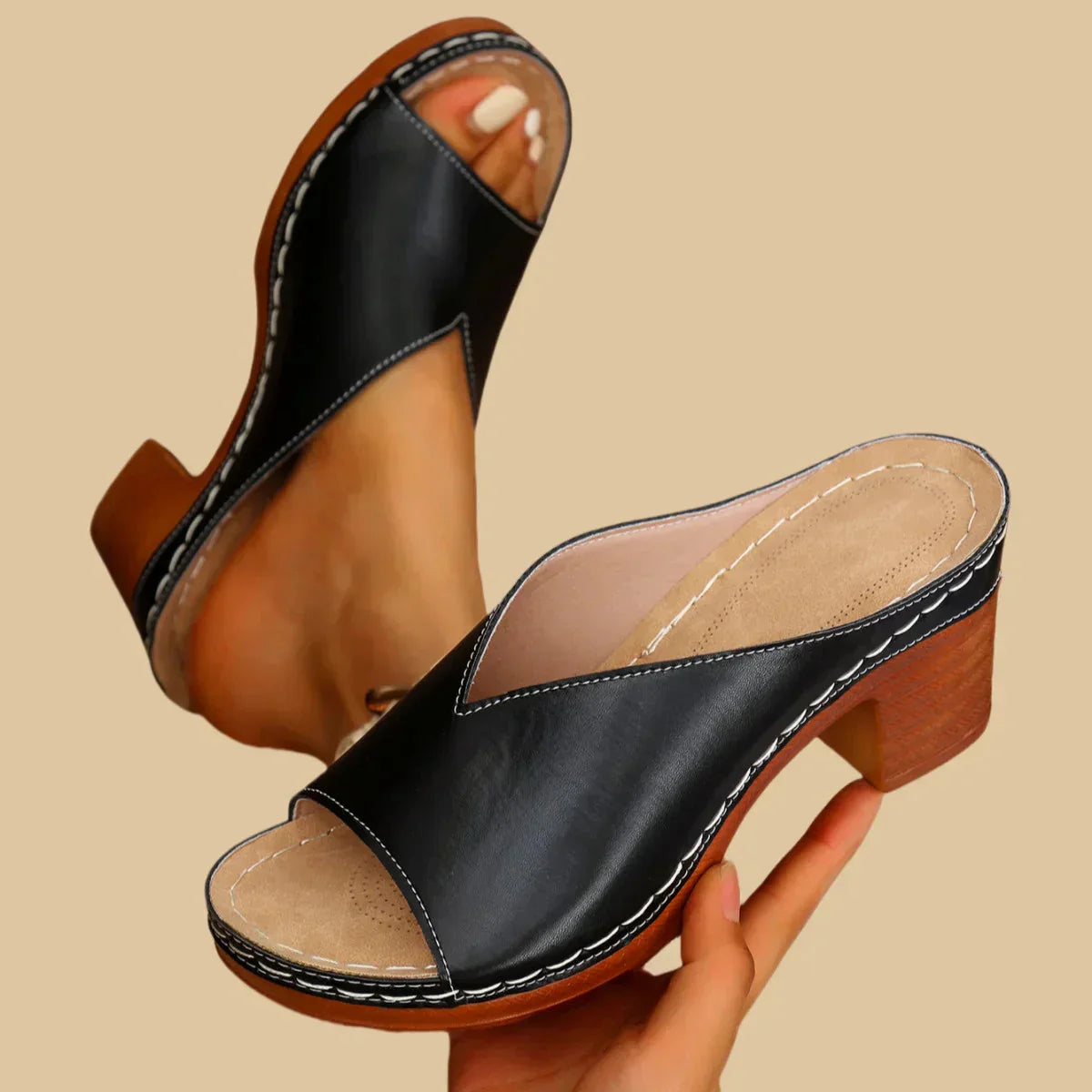 Orthopedic Block Heel Sandals for Women – Stylish & Comfortable Summer Sandals 4