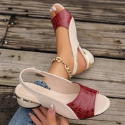 Women's Leather Block Heel Sandals – Comfort & Style for Any Occasion 2