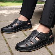 Men's Orthopedic Leather Sandals – Closed-Toe Arch Support Summer Sandals 1