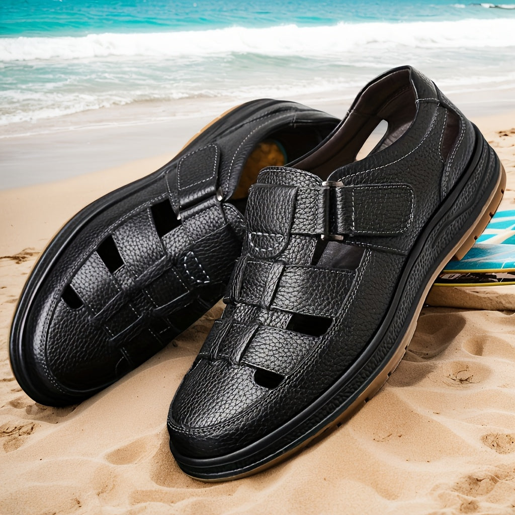 Men's Orthopedic Leather Sandals – Closed-Toe Arch Support Summer Sandals 2