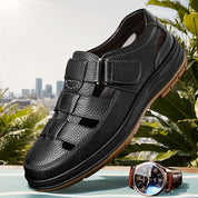 Men's Orthopedic Leather Sandals – Closed-Toe Arch Support Summer Sandals 3