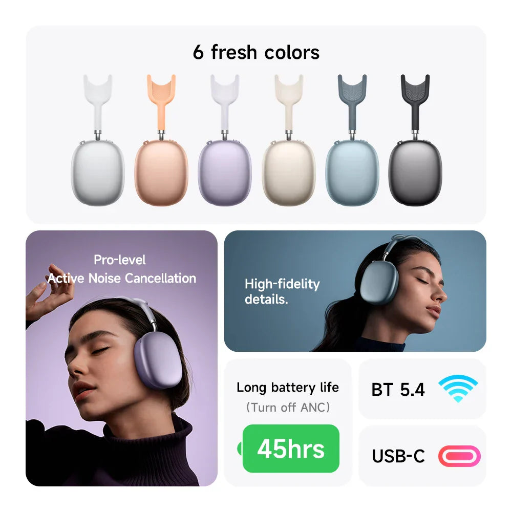 Wireless Over-Ear Headphones with Active Noise Cancelling – Long Battery Life 2
