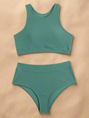 Sporty High-Waisted Bikini for Women – Beach & Water Activity Swimwear 6