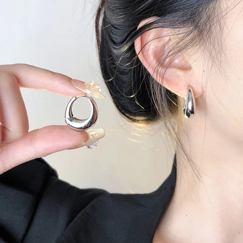 Silver Hoop Earrings – Surgical Steel Elegant Earrings for Any Occasion 1
