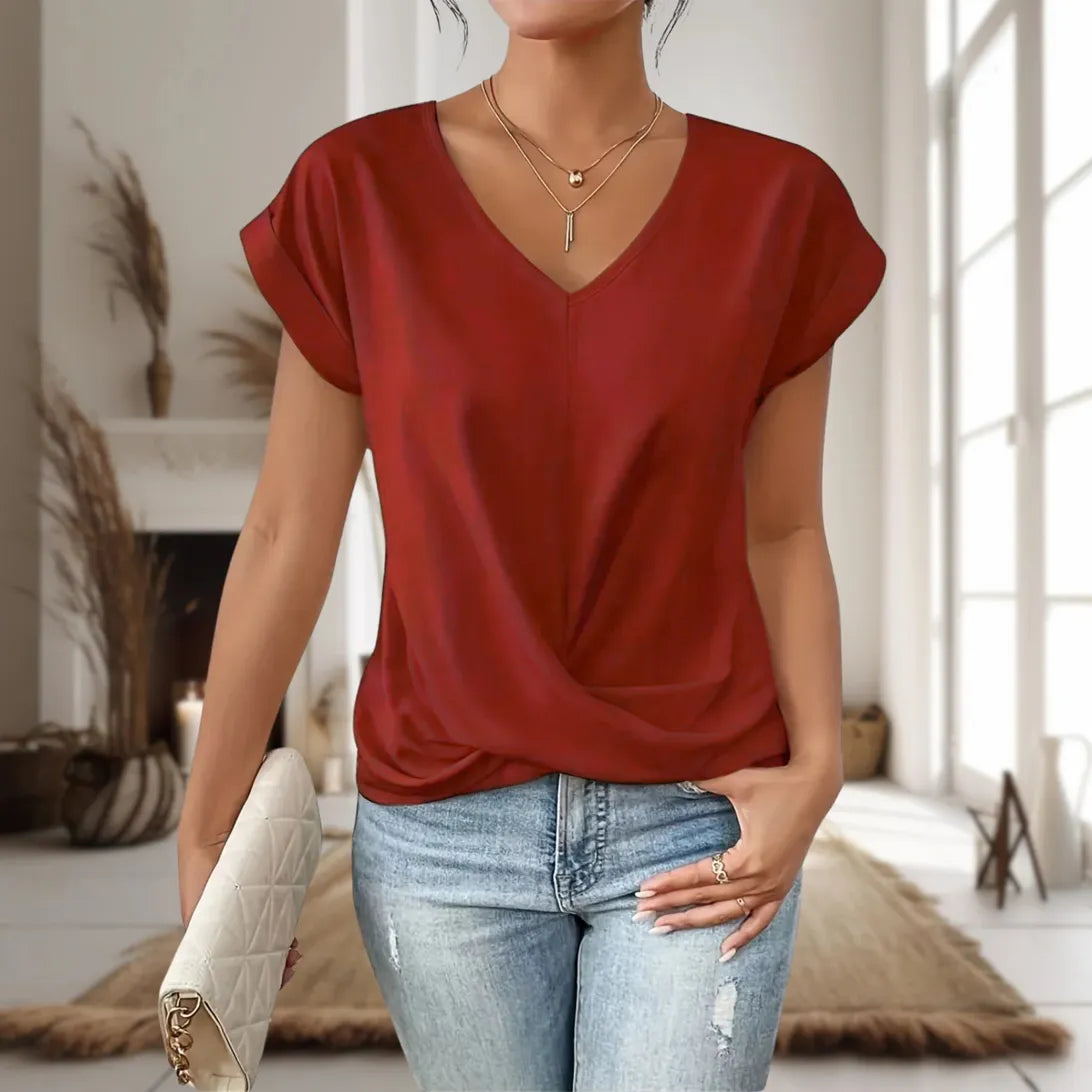 Sweetheart Neckline Top for Women – Stylish Summer Tee 3