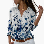 Floral Colour-Block Blouse for Women – Elegant & Comfortable Top 1