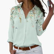 Floral Colour-Block Blouse for Women – Elegant & Comfortable Top 3