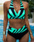 Black & White Striped Bikini for Women – Halter Bikini for Beach & Water Activities 2