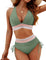 High-Waisted Bikini for Women – Colour-Block Slimming Swimwear with Adjustable Straps 5