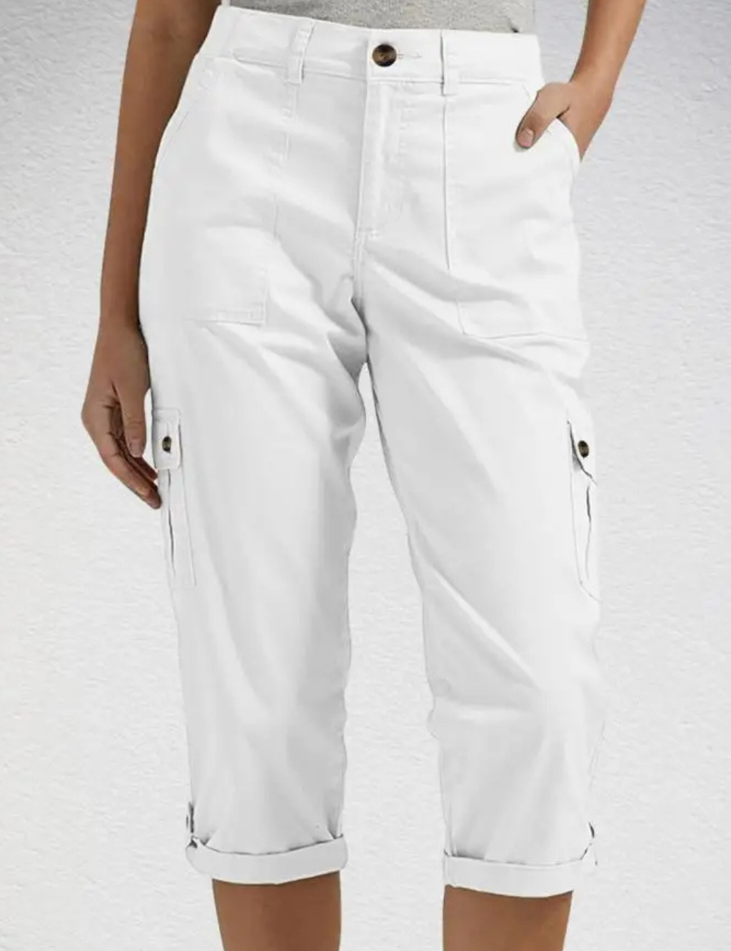 Women's Cargo Shorts with Roll-Up Hem – Functional Casual Shorts – Margot 8