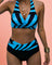 Geometric High-Waisted Bikini for Women – Two-Piece Halter Swimwear 0