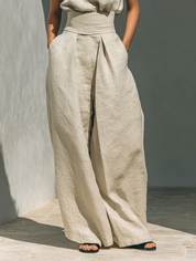 Two-Piece Set for Women – Sleeveless Top & Wide-Leg Trousers Summer Co-Ord 6