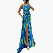 One-Shoulder Maxi Dress for Women – Multicolour Summer Dress 0
