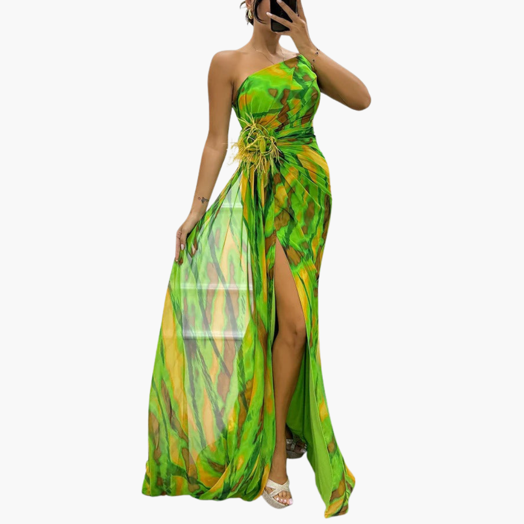One-Shoulder Maxi Dress for Women – Multicolour Summer Dress 9