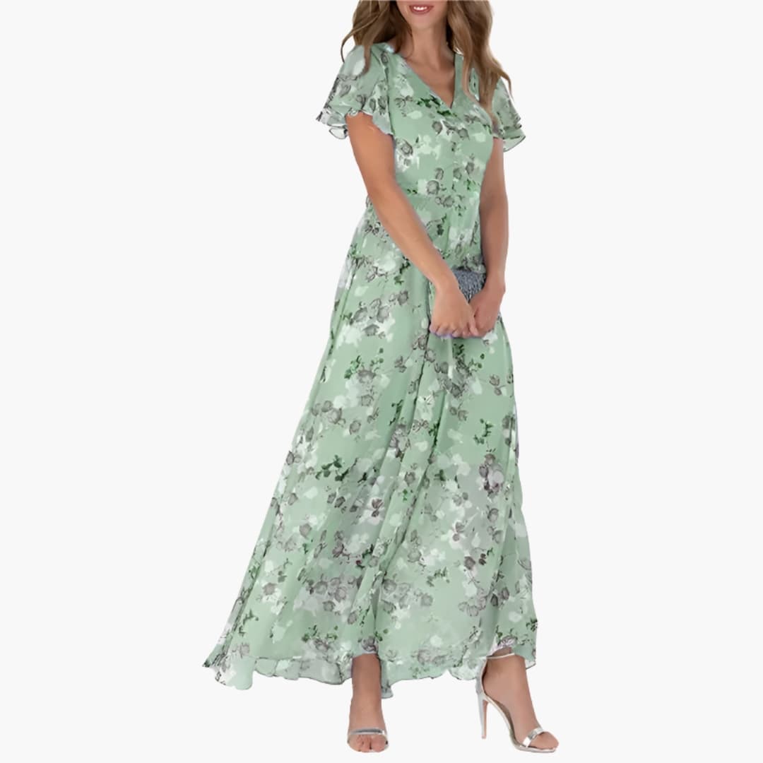 Black Midi Dress for Women – Elegant Round-Neck Wedding Guest & Summer Dress 2