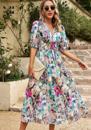 Floral Summer Dress for Women – Romantic Dress for Brunch & Weekend Parties 4