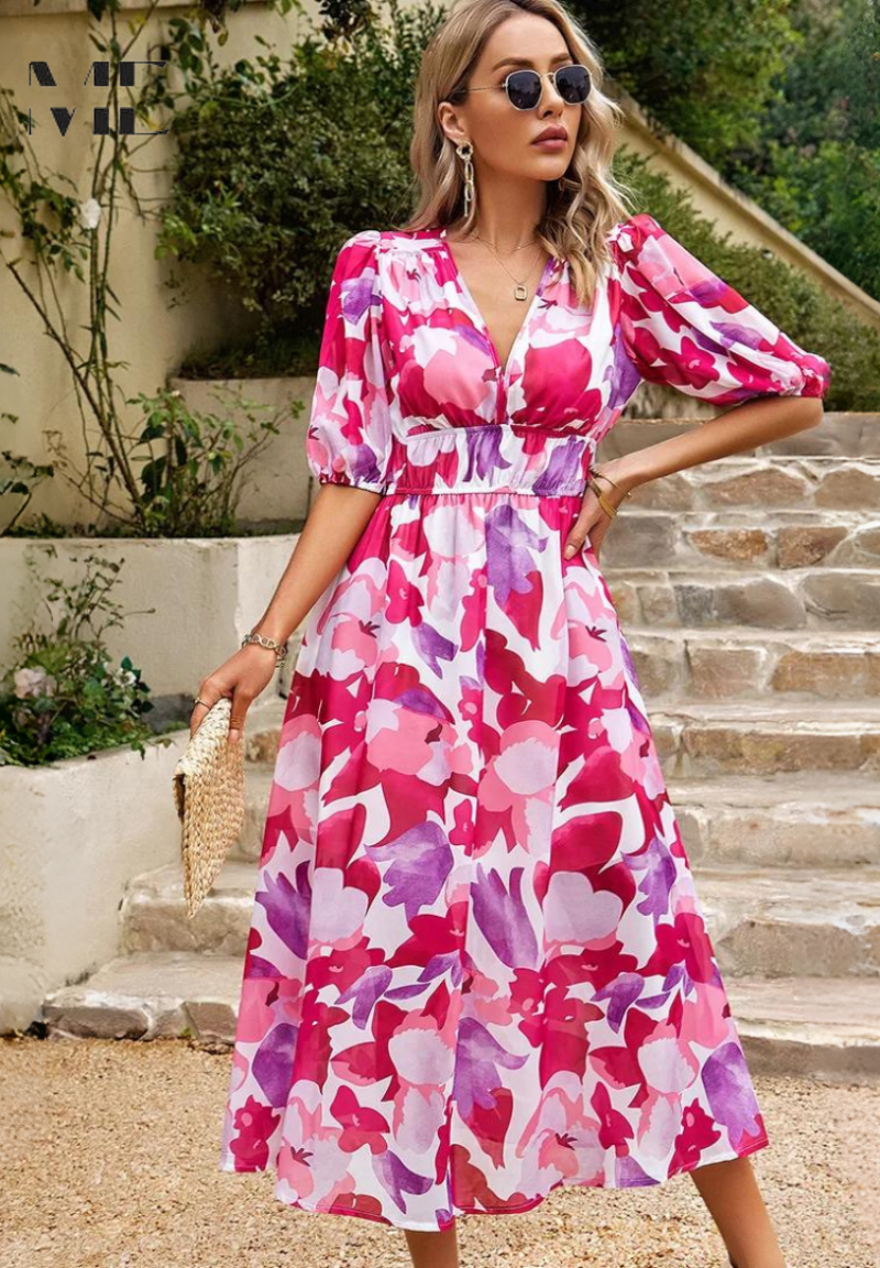 Floral Summer Dress for Women – Romantic Dress for Brunch & Weekend Parties 9