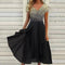 Floral Cocktail Midi Dress for Women – V-Neck Wedding Guest Dress with Floaty Skirt 2