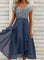 Floral Cocktail Midi Dress for Women – V-Neck Wedding Guest Dress with Floaty Skirt 4