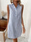 Striped Maxi Dress for Summer – Light Airy Shirt Dress 0