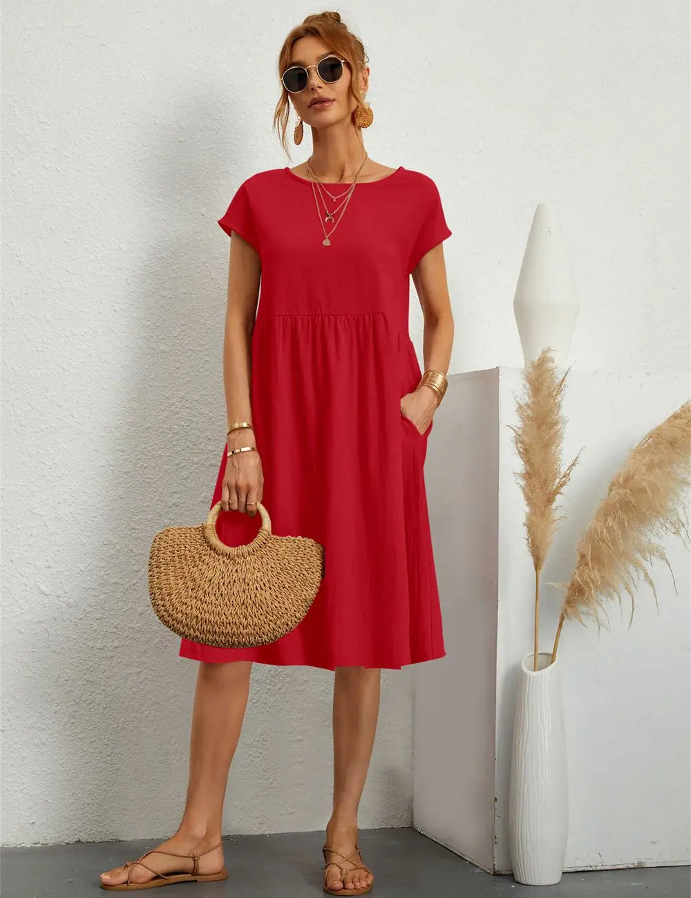 Summer Dress for Women with Pockets – Stylish & Comfortable Everyday Dress 0