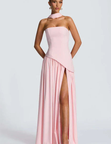 Strapless Maxi Dress for Women – Elegant Wedding Guest & Evening Dress 1