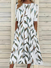 Floral Midi Dress for Women – Elegant Wedding Guest & Summer Party Dress 2