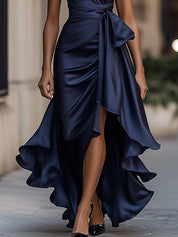 Wrap Maxi Evening Dress for Women – Elegant V-Neck Gown for Special Occasions 4