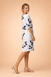 Leaf-Print Summer Dress for Women – Elegant Versatile Occasion Dress – Eliza