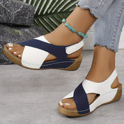 Women's Two-Tone Sandals – Fashionable Summer Sandals – Sunny 0