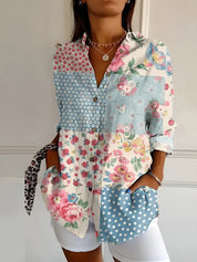Chic Printed Blouse for Women – Elegant Style for Any Occasion 2