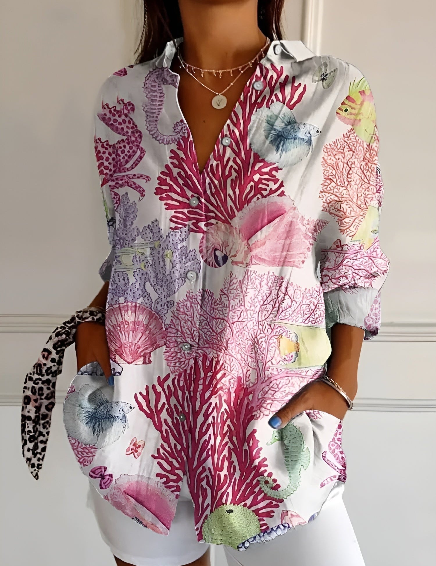 Chic Printed Blouse for Women – Elegant Style for Any Occasion 3
