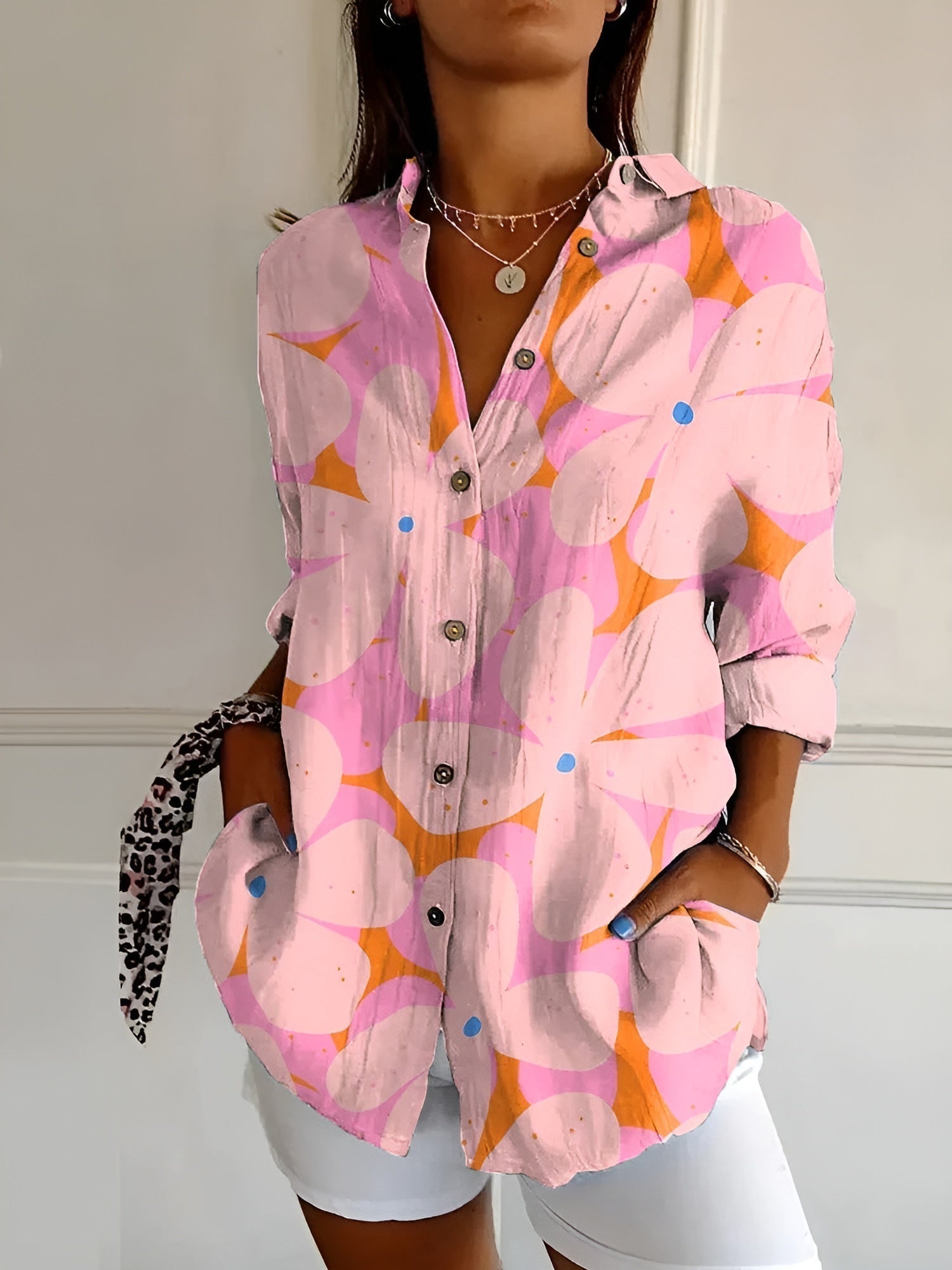 Chic Printed Blouse for Women – Elegant Style for Any Occasion 5