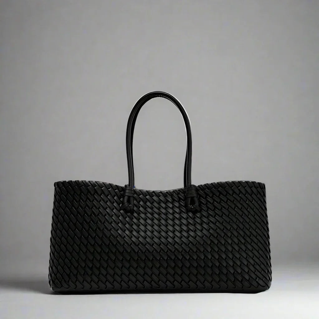 Women's Woven Leather Handbag – Stylish Everyday Tote Bag 6