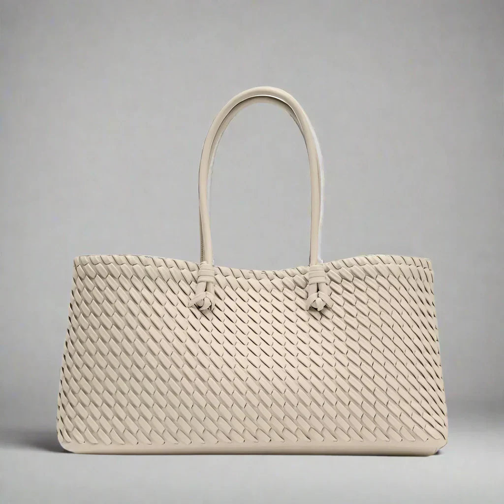 Women's Woven Leather Handbag – Stylish Everyday Tote Bag 7