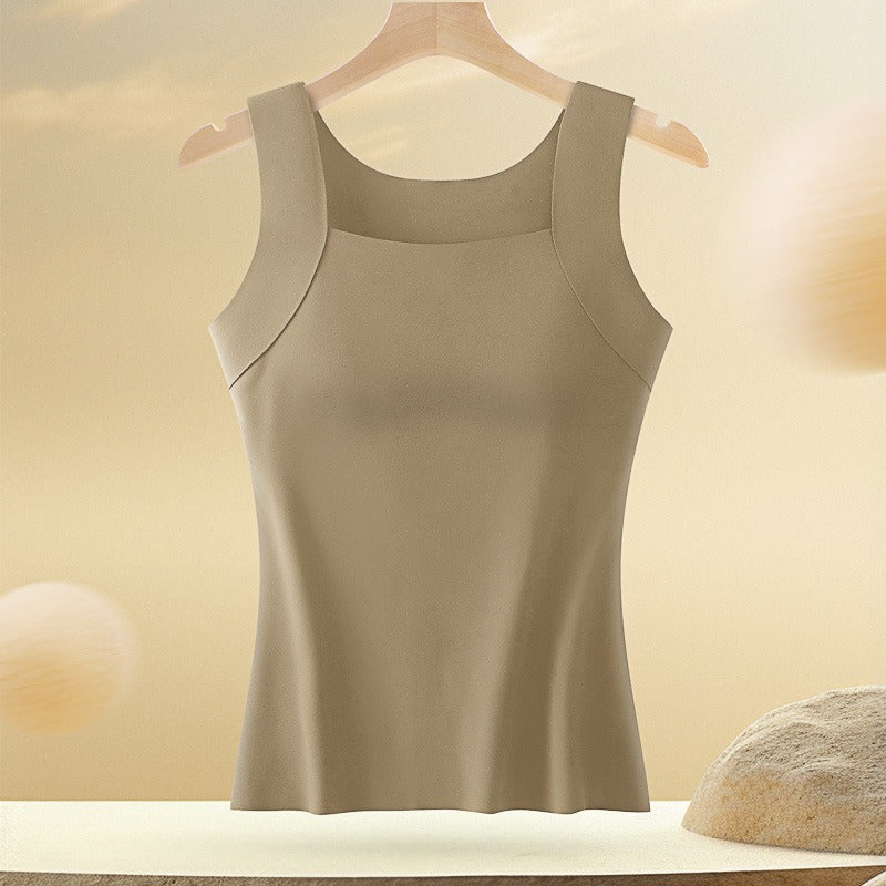 Women's Cami with Built-In Bra – Breathable Support Vest Top – Giulia
