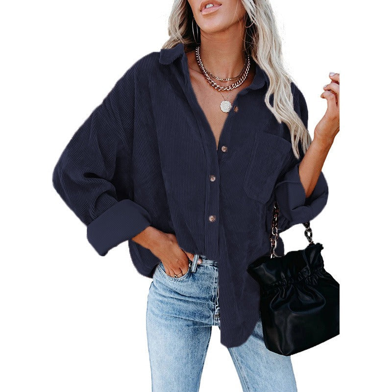 Corduroy Shirt for Women – Spring Casual Corduroy Overshirt – Cassie