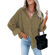 Corduroy Shirt for Women – Spring Casual Corduroy Overshirt – Cassie