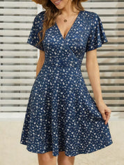 Wrap Summer Dress for Women – Polka-Dot V-Neck Dress – Eloisa