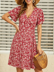 Wrap Summer Dress for Women – Polka-Dot V-Neck Dress – Eloisa