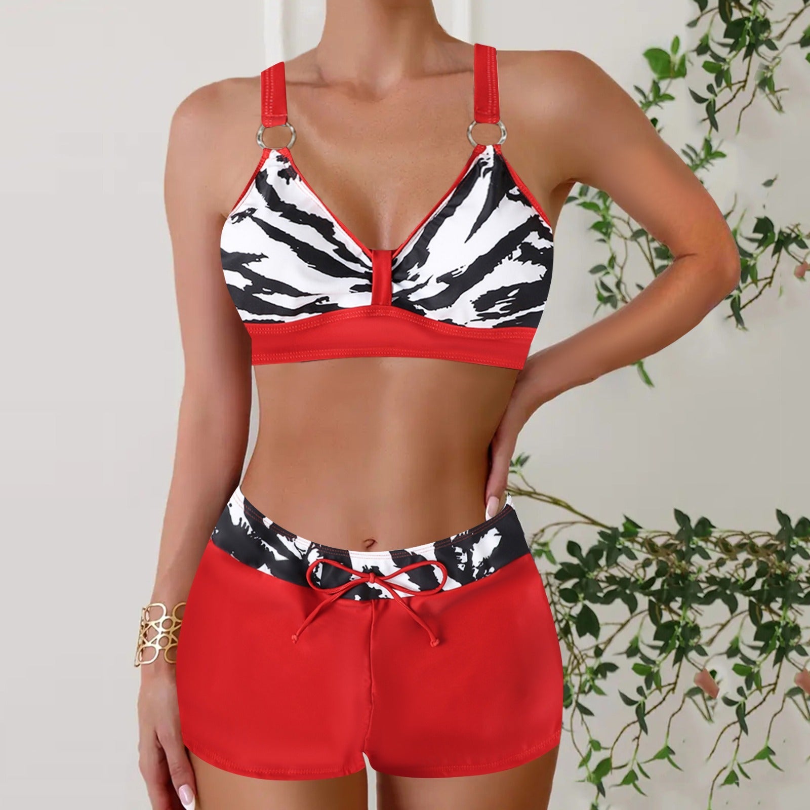 Two-Piece Swimsuit for Women – Elegant Adjustable Bikini Set for Summer